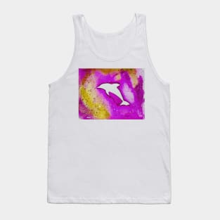 Dolphin in pink Tank Top